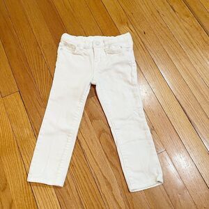 Seven For All Mankind Girls Summer White Jeans Toddler Size 3T Skinny Excellent